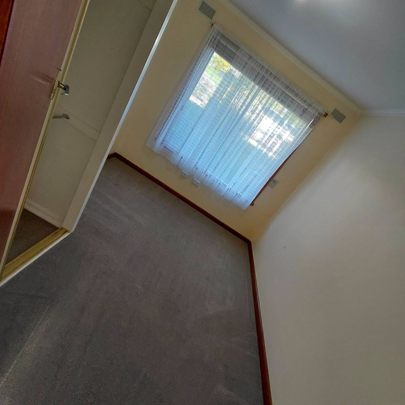 Bedroom carpet cleaned and dried, ready for handover